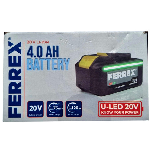 Ferrex 20v 0ah ion - 20v, 4.0ah