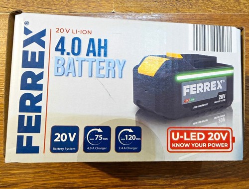 Ferrex 20v ion 0ah - li-ion, 4.0ah