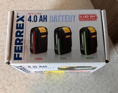 Ferrex 20v 0ah ion - 20v, 4.0ah